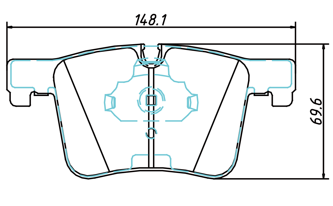 High OE compatibility brake pad D1561 for BMW 3 SERIES 4 SERIES X3 2011-2015  X4