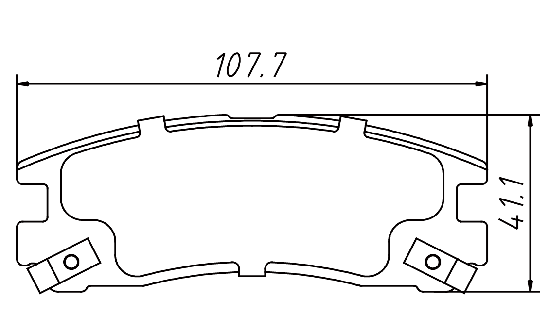 brake pad D383 for BUICK CADILLAC CHEVROLET CHRYSLER DODGE EAGLE MITSUBISHI