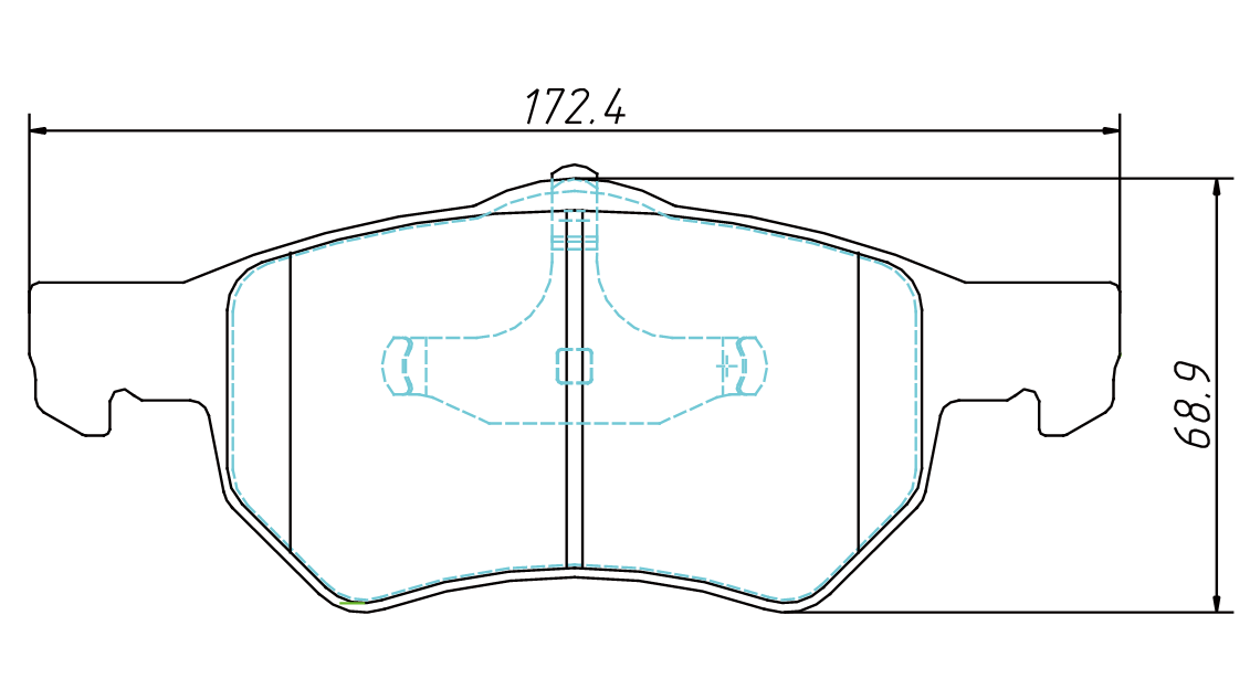 brake pad D1059 for CHRYSLER Voyager European Models 2000-2004