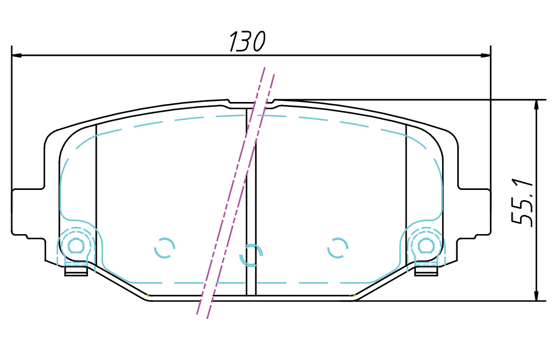 brake pad D1596 for CHRYSLER Town & Country DODGE Grand Caravan 2012-2014